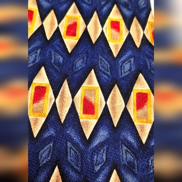 Specialty Collection Silk Tie Dark Blue Gold Red - Picture 2 of 4